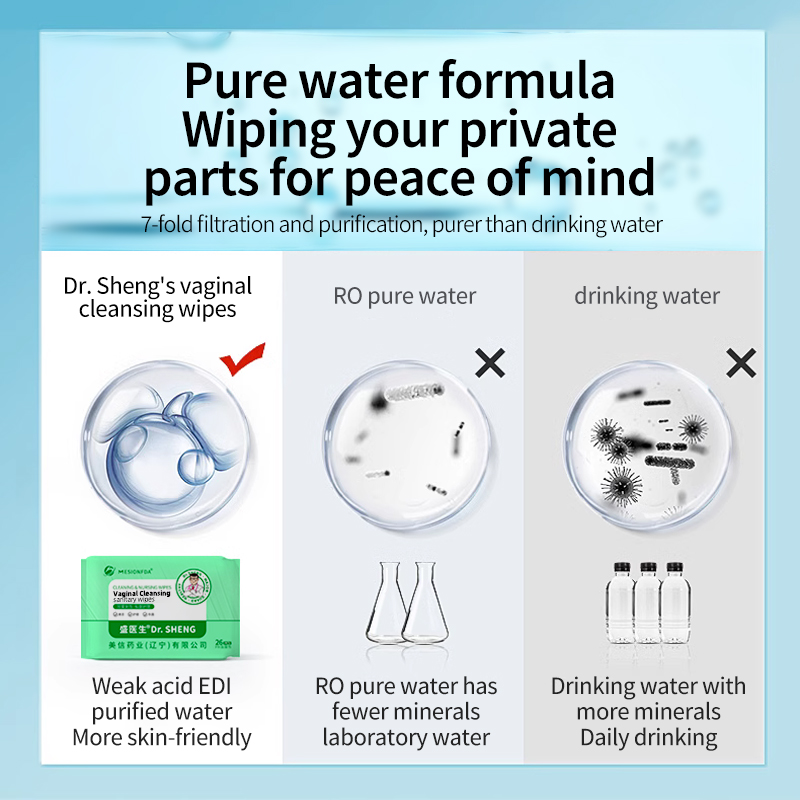 Intimate cleansing sanitary wipes