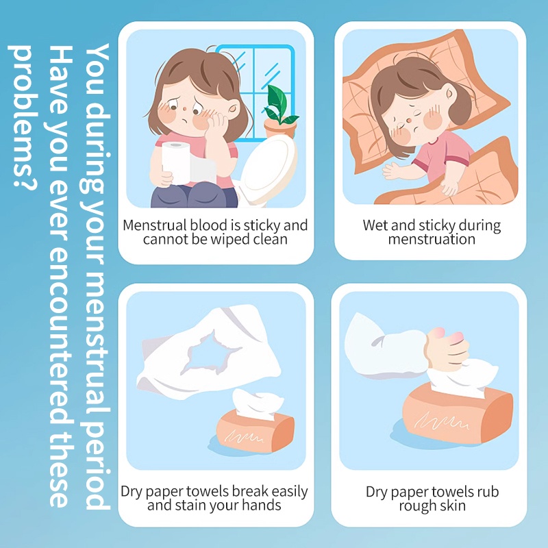 Intimate cleansing sanitary wipes