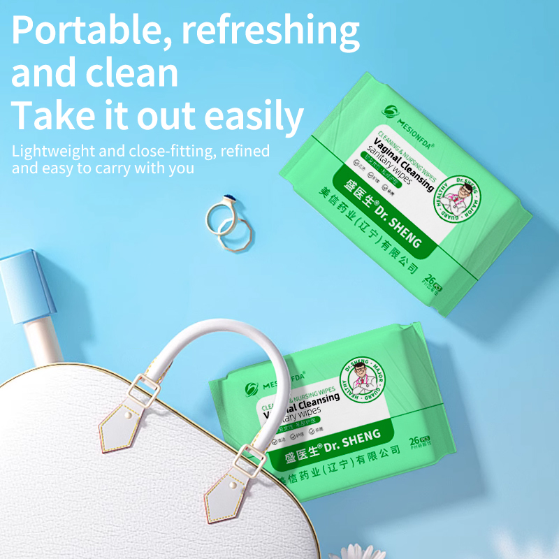 Intimate cleansing sanitary wipes